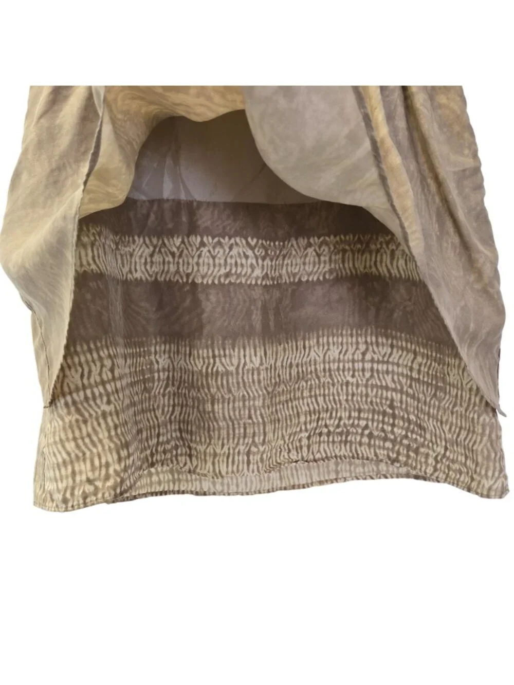 Banana Republic 100% Silk Layered Graphic Print Mini Skirt Size 2